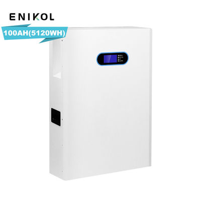 Встроенный в BMS 48v 100ah Lifepo4 батарейки Сила Стенной монтаж дома солнечной энергии батареи