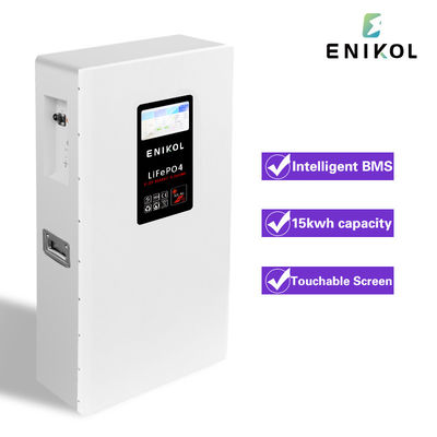 Настенный аккумулятор LiFePo4 мощностью 51.2V 300Ah с функцией связи и сенсорным экраном