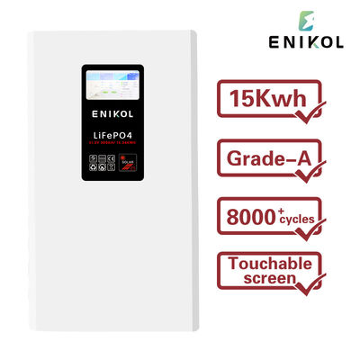 8000-кратный цикл 300AH 48V солнечная батарея сенсорный экран дисплей Lifepo4 батарея 15KWH